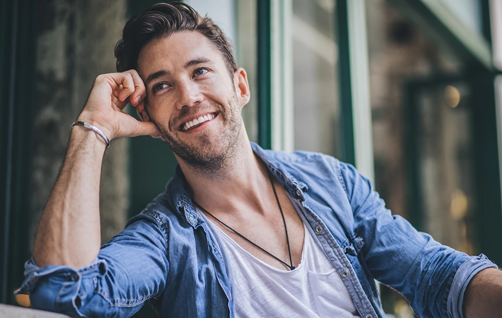 Handsome Man With White Teeth